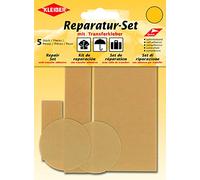 Kleiber - Set di Toppe autoadesive per riparazioni di Abiti in Nylon, 5 Pezzi, Beige