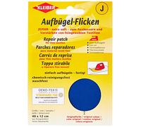 Kleiber - Toppa per riparazioni termoadesiva in Cotone 40 x 12 cm per Tessuti a Maglia fine, Blu