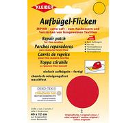 Kleiber - Toppa per riparazioni termoadesiva in Cotone 40 x 12 cm per Tessuti a Maglia fine, Rosso