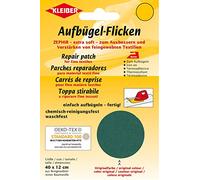 Kleiber - Toppa per riparazioni termoadesiva in Cotone 40 x 12 cm per Tessuti a Maglia fine, Verde