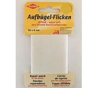 Kleiber - Toppe ad applicazione termica mediante stiratura, 30 x 6 cm 06 bianco