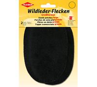 Kleiber - Toppe per Maniche/Pantaloni Grandi di camoscio da Cucire, Nero