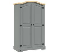 Kleiderschrank Mexiko-Stil Kiefer Corona 2 Türen Grau