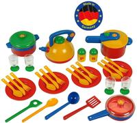 Theo Klein 9194 Set grande di pentole Emma's Kitchen, Piatti robusti e colorati, Con pentola a pressione, cucchiai da cucina, padella e molto altro, Giocattolo per bambini a partire dai 2 anni di età