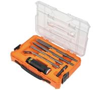 Klein Tools 32755SD SDS Plus Set di punte per trapano a percussione e scalpello, punte piatte a scalpello e punta a toro, da utilizzare con trapani a percussione rotanti e barre di leva portatili, 6