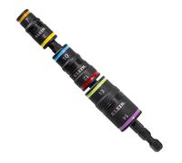 Klein Tools 32933M - Set di chiavi a bussola 6 in 1, con 3 bussole a scatto, 6 misure metriche esagonali da 7 mm a 14 mm, magnetiche