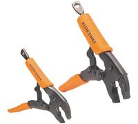 Klein Tools 38660 - Set di pinze di bloccaggio, pinze a ganasce curve da 17,8 cm e 25,4 cm, manici a sgancio rapido, coppia elevata e potenza di presa, 2 pezzi
