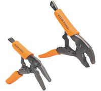 Klein Tools 38663 Set di pinze di bloccaggio, pinze a becco lungo 17,8 cm e pinza a ganascia curva da 25,4 cm, coppia elevata e potenza di presa, 2 pezzi