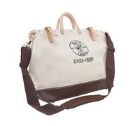 Klein Tools 5102-18SP Deluxe - Borsa porta attrezzi in tela naturale con 13 tasche interne e tracolla staccabile, 45,7 cm