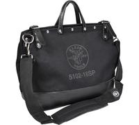 KLEIN TOOLS 510216SPBLK 510216SPBLK-Borsa porta attrezzi in tela deluxe da 40,6 cm, con 13 tasche e tracolla, colore: nero, 40.6 cm