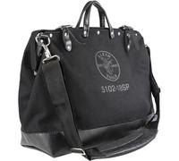Klein Tools 510218SPBLK - Borsa porta attrezzi in tela deluxe da 18", con 13 tasche e tracolla, colore: Nero