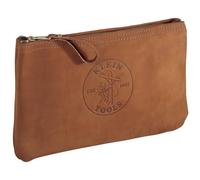 Klein Tools 5139L - Borsa con cerniera, in pelle di grano, con chiusura a cerniera resistente, 30-1/2 pollici, marrone