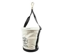 Klein Tools 5172PS Heavy-Duty tapered-wall Bucket con 15 tasche interne, in pelle, colore: Nero