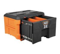 Klein Tools 54821MB MODbox - Cassetta degli attrezzi a 1 cassetto, sistema di archiviazione degli attrezzi modulare, guide con cuscinetti a sfera resistenti, 2 divisori, capacità 22,7 kg