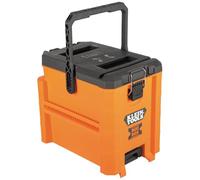 Klein Tools 54824MB MODbox Hybrid Tool Box, Lockable Tool Storage with Removable Lid, Converts to Open Crate, 2 Adjustable Dividers, Connects with all Klein Tools MODbox Components