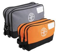 KLEIN TOOLS 55579 - Set di tasche porta attrezzi con cerniera, doppio scomparto, resistenti, 25,4 x 15,2 cm e 30,5 x 17,8 cm, organizer multiuso per attrezzi e artigianato, confezione da 2,