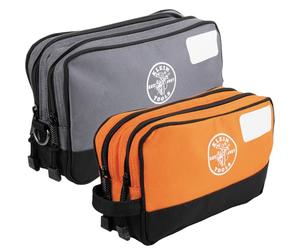 KLEIN TOOLS 55579 - Set di tasche porta attrezzi con cerniera, doppio scomparto, resistenti, 25,4 x 15,2 cm e 30,5 x 17,8 cm, organizer multiuso per attrezzi e artigianato, confezione da 2,