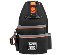 Klein Tools 55833MB MODbox - Custodia aperta per attrezzi, 4 tasche, custodia per elettricista, attacco e rilascio rapido dalle cinture degli attrezzi e dal sistema ferroviario MODBox