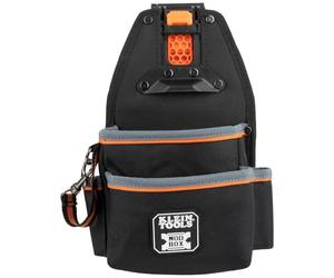 Klein Tools 55833MB MODbox - Custodia aperta per attrezzi, 4 tasche, custodia per elettricista, attacco e rilascio rapido dalle cinture degli attrezzi e dal sistema ferroviario MODBox