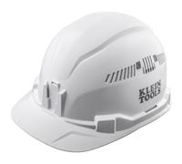 Klein Tools 60105 - Cappello rigido, stile cappellino ventilato, imbottito, auto-traspirante, resistente agli odori, bianco, taglia L