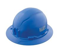 Klein Tools 60249 Casco rigido, non ventilato, stile a tesa intera, fascia imbottita autofilettante resistente agli odori, testata fino a 20 kV, blu