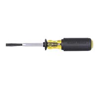 KLEIN TOOLS 6024K - Cacciavite a testa piatta con lama divisa da 1/4", azione di presa positiva, impugnatura a cuscino