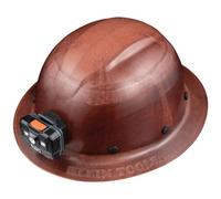 Klein Tools 60447 - Casco rigido a tesa intera serie KONSTRUCT, con faro ricaricabile, fascia tergisudore, imbottitura superiore, marrone