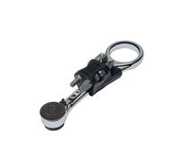Klein Tools 65200MAG - Mini cricchetto magnetico a profilo sottile, set di cacciaviti a cricchetto a 90 denti con cacciavite da 1/4", spazio per 4 punte, include adattatore Phillips, scanalato