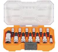 Klein Tools 65213TX - Set di chiavi a bussola Torx T8 toT60, 1/4, 3/8 e 1/2", in acciaio Cr-V Premium, custodia MODBox, 13 pezzi