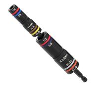 Klein Tools 652QS Quad Socket, 8 misure in 2 prese, codice colore 4 in 1 SAE Impact Rated, Deep Well Heavy-Duty, attacco 1/4", albero 6-1/2"