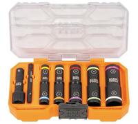 Klein Tools 65619 KNECT Flip-10 Set di bussole metriche a percussione, bussole profonde, 5 bussole con codice colore, 10 misure metriche, adattatori da 1/4 e 3/8", custodia MODbox