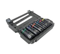Klein Tools 66010 - Set di chiavi a bussola 2 in 1, 6 pezzi, con bussole profonde a 12 punte con attacco da 1/2", con valigetta