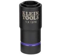 Klein Tools 66065 Bussola a percussione profonda 2 in 1, 6 punti, 1" e 13/16", da utilizzare con avvitatori a percussione BAT20-CW, BAT20-CW