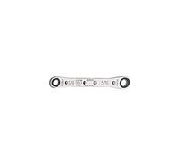 KLEIN TOOLS 68200 - Chiave a cricchetto doppia, prodotta negli Stati Uniti, misure 1/4" e 5/16", con cricchetto reversibile e finitura cromata