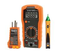 Klein Tools 69149P - Kit di test elettrico con multimetro digitale, tester di tensione senza contatto e tester per prese elettriche, cavi e batterie, verde, rosso