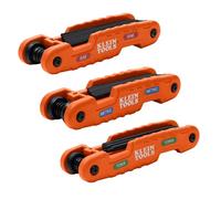 Klein Tools 70553 - Set di 3 chiavi esagonali pieghevoli, metriche, SAE, misure Torx, 31 chiavi, acciaio legato trattato termicamente