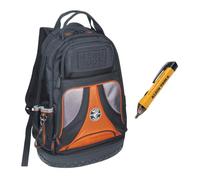 Klein Tools 80113 - Kit zaino Tradesman Pro Tool con 39 tasche e penna tester di tensione senza contatto, 2 pezzi