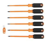 Klein Tools 85077INSR Set di cacciaviti isolati con magnetizzatore, Made in USA, cacciaviti elettrici 1000V, Phillips, scanalati, quadrati, 7 pezzi