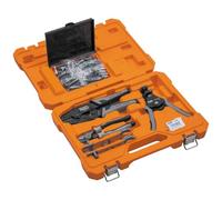 Klein Tools 92919SEP - Set di utensili solari con taglierino, spellafili, crimpatrici, chiavi e connettori fotovoltaici per assemblaggio e installazione di cavi per pannelli solari