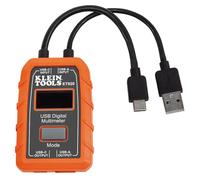 Klein Tools ET920 Misuratore di potenza USB, USB-A e USB-C Misuratore Digitale per Tensione, Corrente, Capacità, Energia e Resistenza