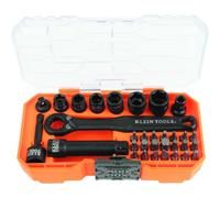 Klein Tools KNECT 65300 - Set di chiavi a bussola 32 pezzi SAE Impact con custodia MODbox, attacco da 1/4", bussole, punte e accessori