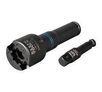 Klein Tools NRHD4 Impact Socket Set 4 in 1 SAE Socket Wrench, 4 punti: 3/4, 13/16, 1, 1-1/8" e adattatore Hex da 7/16"