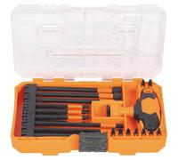 KLEIN TOOLS Proflex 33804 - Set di chiavi a cricchetto intercambiabili con impugnatura a T, zona di torsione, porta punte magnetico, SAE, metrico, TORX, 23 pezzi