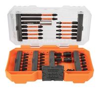 Klein Tools ProFlex S2 - Set di punte per avvitatore a percussione con cacciavite magnetico ProFlex S2 in acciaio, a taglio, quadrate, TORX con custodia, compatibile con MODBox, 40 pezzi