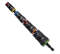 Klein Tools Set di chiavi a bussola a percussione SAE 9 in 1, 4 bussole con 8 dimensioni di cacciavite esagonale e funzione di tenuta per punte da 15,2 - albero da 15-2,54 cm, 32934