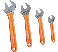 KLEIN TOOLS Set di chiavi regolabili D5074, capacità extra, 15,2 cm, 20,3 cm, 25,4 cm, 30,5 cm, acciaio legato forgiato, metriche e SAE, 4 pezzi