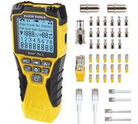 Klein Tools VDV501-852 Scout PRO - Set di 3 Tester per Cavi | Tester LAN per RJ11 RJ12 RJ45 coassiale | con mirino per Cavi e unità Remote, Display LCD per Test di Cablaggio Cavo