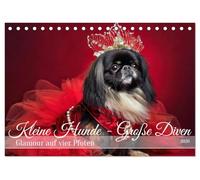 Kleine Hunde - Große Diven (Tischkalender 2026 DIN A5 quer), CALVENDO Monatskalender: Kleine Hunde werden zu glamourösen Stars
