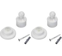 Kleine Wolke 0395100000 - Supporto angolare a Parete per Pali 25 mm, Colore: Bianco (Confezione da 2)