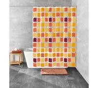 Kleine Wolke 4956580305 - Tenda per Doccia, Modello Sonny, 200 x 180 x 0,09 cm, Colore: Arancione